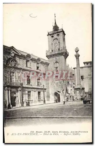 Cartes postales Aix en Provence hotel de ville Beffroi