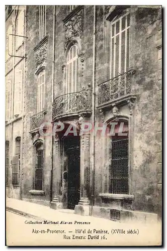 Ansichtskarte AK Aix en Provence hotel de Panisse XCIII siecle rue Emeric David 16