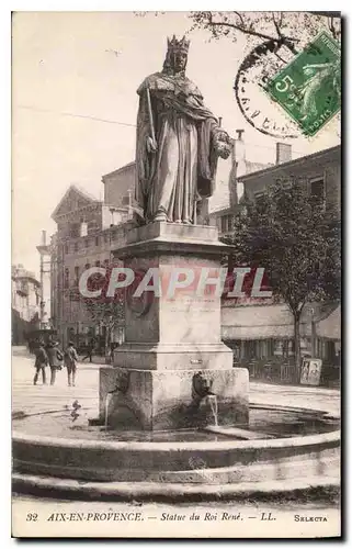 Cartes postales Aix en Provence Statue du Roi Rene