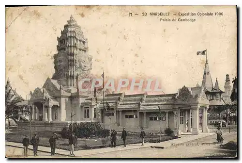 Cartes postales Marseille Exposition Coloniale 1906 palais du Cambodge