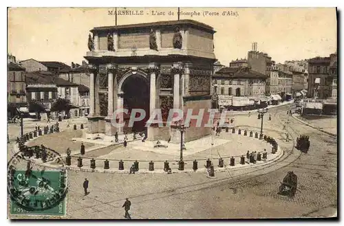 Cartes postales Marseille l'arc de Triomphe Porte d'Aix