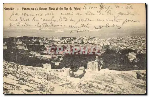 Ansichtskarte AK Marseille panorama du Roucas Blanc et des Iles du Frioul