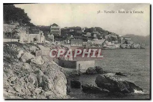 Cartes postales Marseille Route de la Corniche