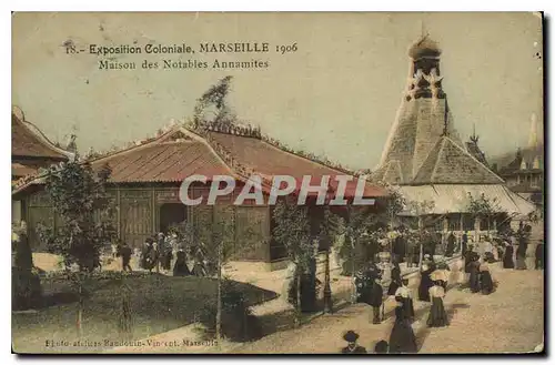 Ansichtskarte AK Exposition Coloniale Marseille 1906 maison des Notables Annamites