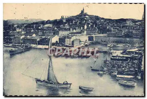 Cartes postales Marseille Bassin de Carenage et N D de la Garde