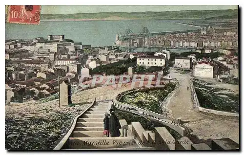 Cartes postales Marseille vue prise de N D de la Garde