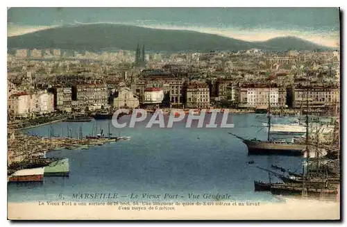 Cartes postales Marseille le Vieux Port Vue generale