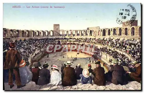 Ansichtskarte AK Arles les Arenes Course de taureaux Corrida