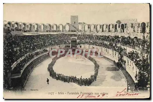 Ansichtskarte AK Arles Farandole Provencale aux Arenes