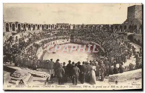 Cartes postales Arles les Arenes combat de taureaux Corrida