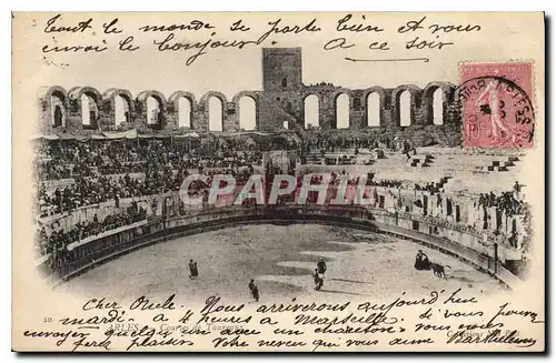 Cartes postales Arles course de taureaux Corrida