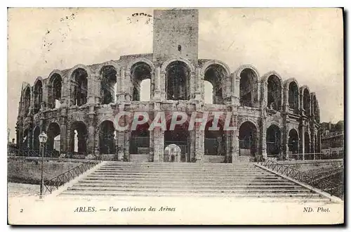 Ansichtskarte AK Arles vue exterieure des Arenes