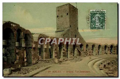 Cartes postales Arles Arenes vue interieure