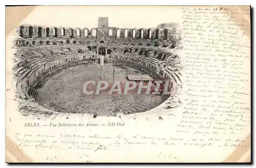 Ansichtskarte AK Arles vue interieure des Arenes