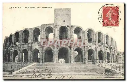 Ansichtskarte AK Arles les Arenes vue exterieure