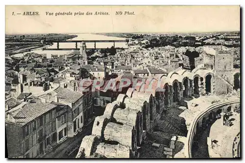 Cartes postales Arles vue generale prise des Arenes