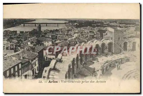 Cartes postales Arles vue generale prise des Arenes