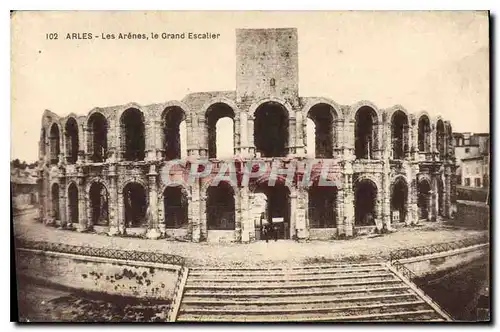 Cartes postales Arles les Arnes le Grand Escalier