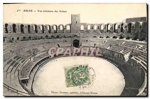 Cartes postales Arles vue interieure des Arenes