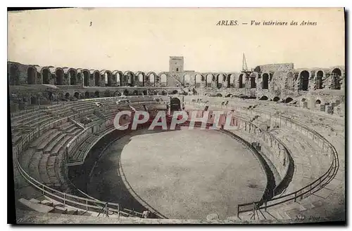 Ansichtskarte AK Arles vue interieure des Arenes