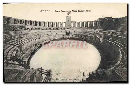 Ansichtskarte AK Arles les Arenes vue interieure