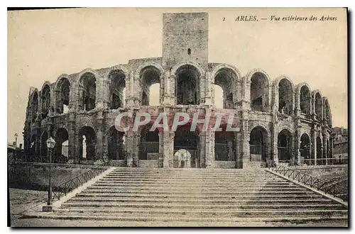 Ansichtskarte AK Arles vue exterieure des Arenes