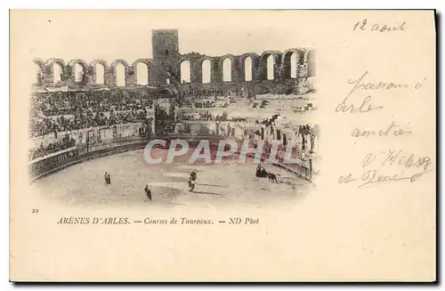 Cartes postales ARENES D'ARELES Courses de Taureaux ND phot