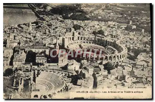 Cartes postales ARLES Les Arenes et le Theatre antique