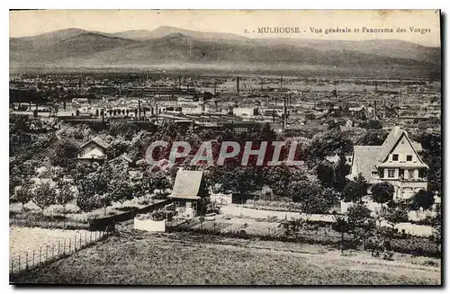 Ansichtskarte AK MULHOUSE Vue generale et Panorama des Voges