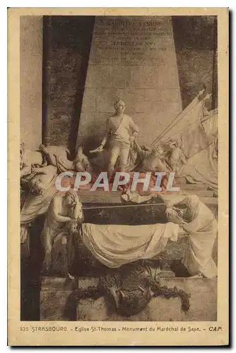 Ansichtskarte AK STRASBOURG Eglise St Thomas Monument du Marechal de saxe CAR