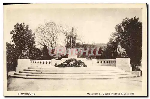 Cartes postales Monument de Goethe piaco & L'Universite Strasbourg