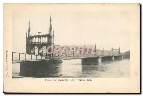 Cartes postales Eisenbahnbriieke bei kehl Rh