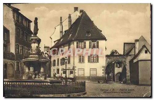 Cartes postales Colmar LE. Partie beim Rosselmann Denkmal