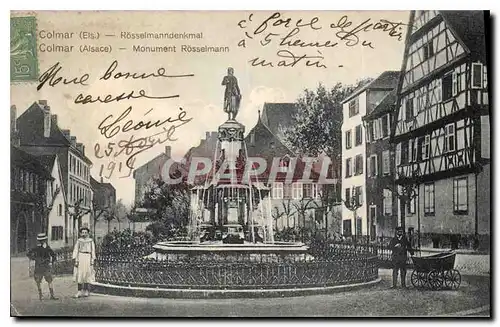 Cartes postales Colmar Rosselmanndenkma Colmar Monument Rosselmann