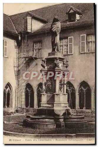 Cartes postales Colmar Musee des Unterlinden Monument Scheengauer CAP