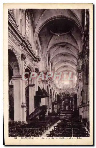 Cartes postales CAMBRAi Interieur de la Cathedrale LL