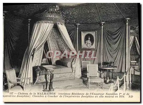Cartes postales Ch�teau de la Malmaison Chambre a coucher de l'imperatrice Josephine