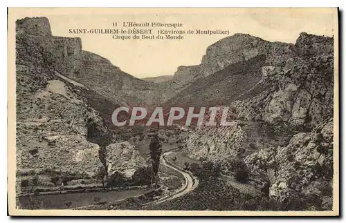 Cartes postales SAINT GUILHEM le DESERT Cirque du Bout du Monde