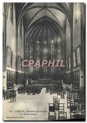 Cartes postales LODEVE Cathedrale St Fulcran le Grand Choeur