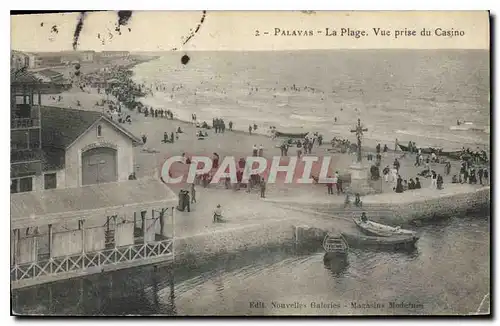 Cartes postales PALAVAS La Plage Vue prise du casino