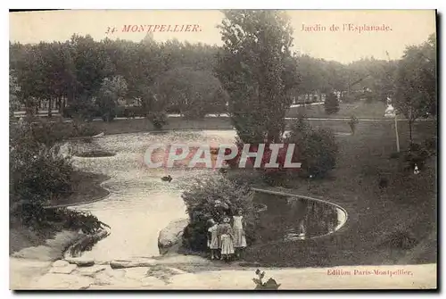 Ansichtskarte AK MONTPELLIER Jardin de I'Esplanade