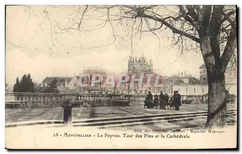 Ansichtskarte AK MONTPELLIER Le Peyrou Tour des pins et la Cathedrale