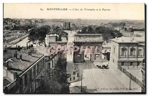 Cartes postales MONTPELLIER L'Arc de Triomphe et le peyrou