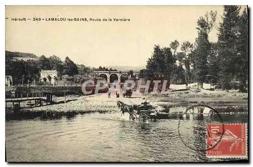 Ansichtskarte AK Herault LAMALOU les BAINS Route de la Vernere