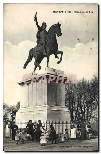 Cartes postales MONTPELLIER Statue Louis XIV