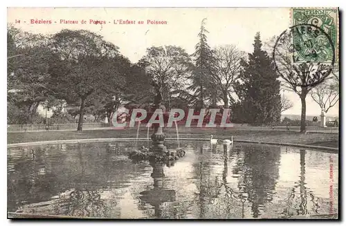 Cartes postales Beziers plateau de L'Enfant au Poisson