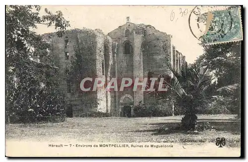 Ansichtskarte AK Environs de MONTPELLIER Ruines de Maguelonne