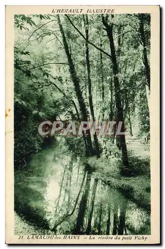 Cartes postales LAMALOU les BAINS La riviere du petit Vichy