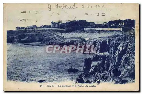 Ansichtskarte AK SETE La Corniche et le Rocher du Diable