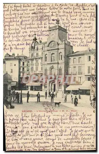 Ansichtskarte AK BEZIERS L'hotel de ville